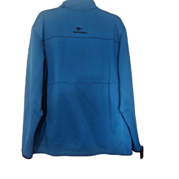 Port Authority Jacket Men XL (Blue Glacier) PIQUE Long Sleeve Fleece F222 - Picture 2 of 7